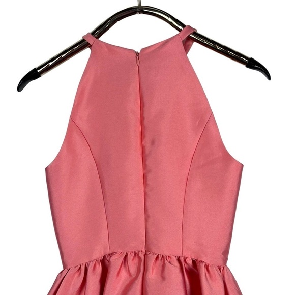 ERIN ERIN FETHERSTON GEORGIA ORANGE CREAMSICLE HALTER FIT & FLARE COCKTAIL DRESS - Picture 6 of 12